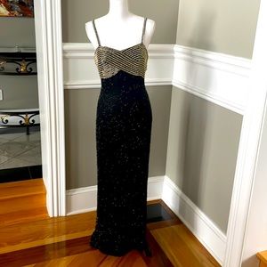 Landa silk beaded gown, 8